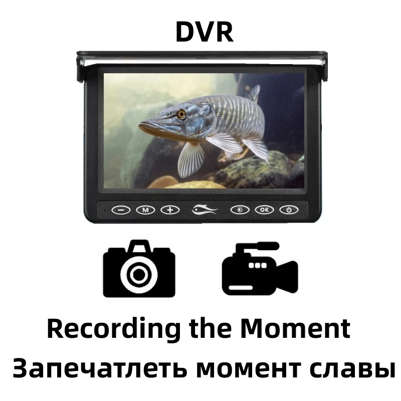 Onderwatercamera vissen, Fish Finder Camera met 4,3 inch IPS-display en