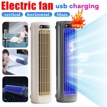 Portable Tower Fan 3 Speeds Cooling Fan Quiet Personal Fan Rechargeable Desktop Fan for Bedroom Living Room Office 1