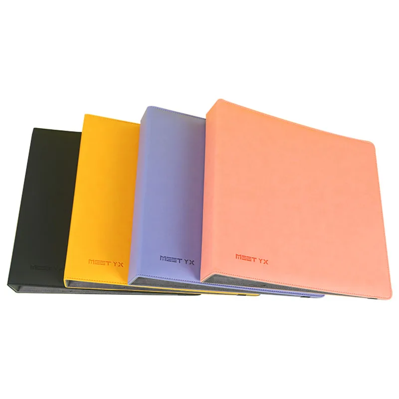 PU Leather 360 Pockets Cards Binder TCG Game Card Album With 30pcs 12- Pockets Pages For Idol Cards PTCG MTG/PKM/FOW/YGO a6 leather budget binder notebook notepad diary planner cash envelopes pockets for money saving bill organizer