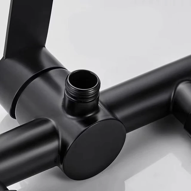 ก๊อกน้ําห้องอาบน้ําสแตนเลส 304, ก๊อกน้ําอ่างอาบน้ําสามชั้นติดผนัง, วาล์วผสมน้ําร้อนและเย็น, หัวฉีด G1/2 นิ้ว 5