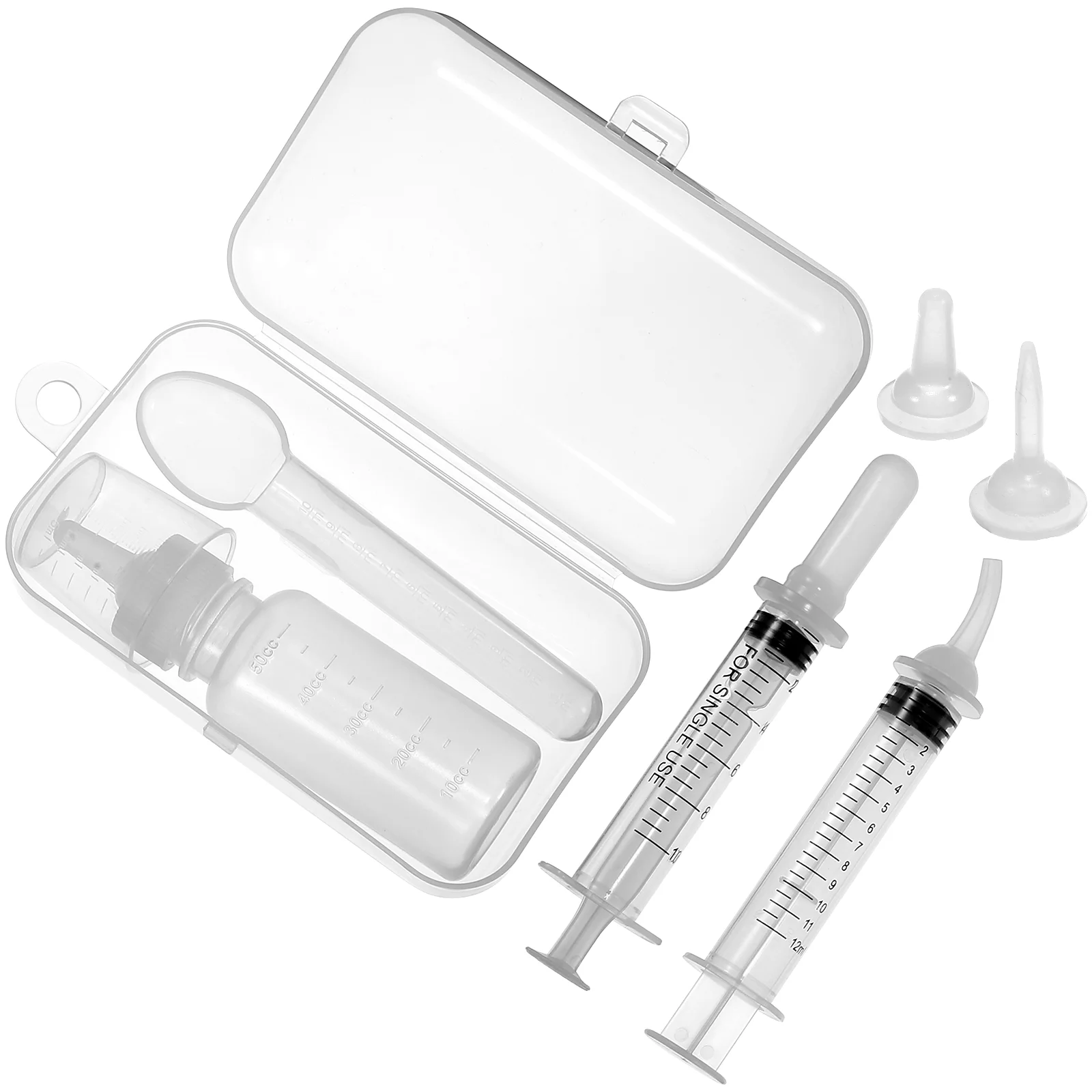 

Pet Nursing Bottles Kit Kitten Puppy Feeding Bottle 3 Replacement Nursing Syringe Spoon Measuring Cup Set Newborn