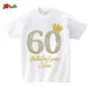 Diamond 60th Birthday Queen Shirt Family Matching Outfit Birthday Crew TShirt 60th Party Custom Name Shirt Family Birthday Squad 4