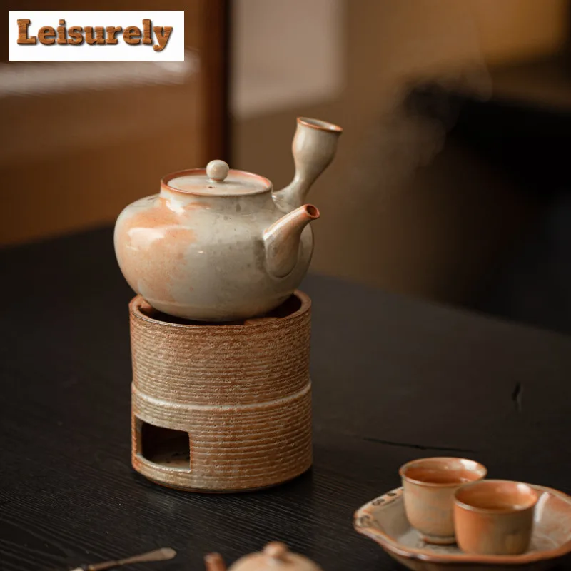 Wood-fired Porcelain Tea Warmer Holder Candle Heater Stove Household Kettle Stand Boiling Water Carbon Furnace Tea Items Set