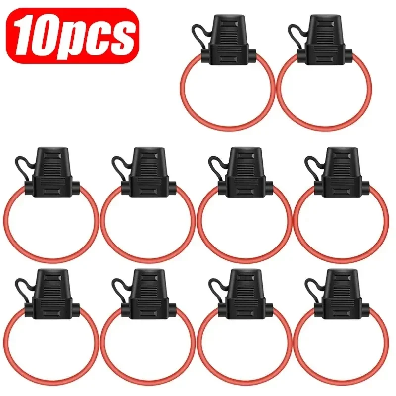 5/10 pcs Car Fuse Holder Mini Blade Waterproof Sealed Fuse Box Socket Adapter