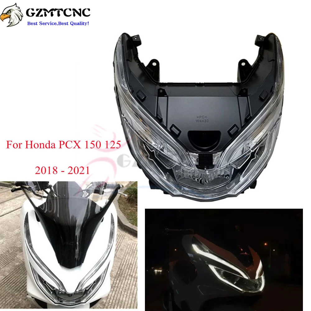 Voor Honda 18 21 PCX125 PCX150 Koplamp Montage Led Koplamp Pcx 125 150 2018  2020 2021 Motorfiets Vervangen verlichting Lamp Helder| | - AliExpress