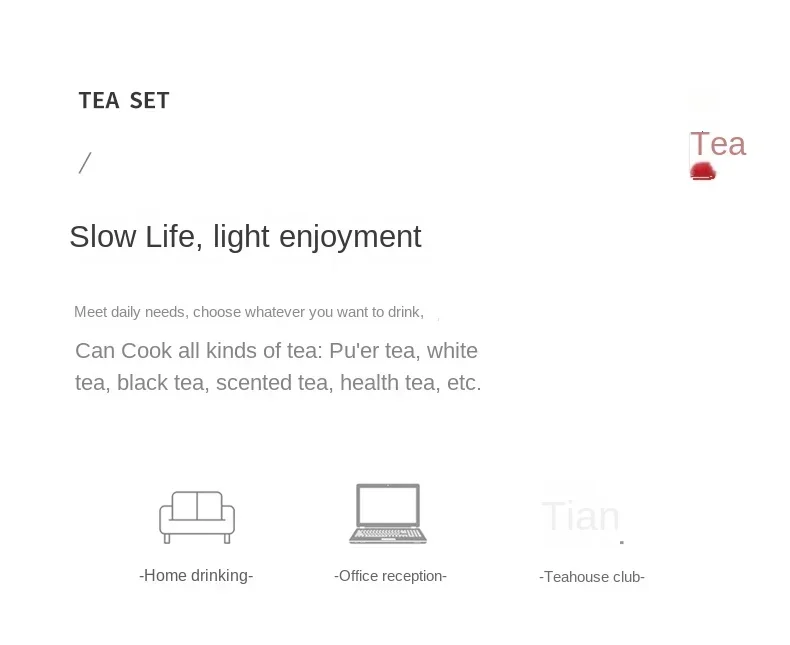 Description Picture 4 of item220V High-Temperature Resistant Electric Tea Stove & Tea Kettle Set for Home Use AK
