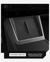For TESLA Model Y Launch 2025 Wireless Charging Silicone Pad Central Control Charger Protector Cover Non-Slip Mat MY Accessories 2