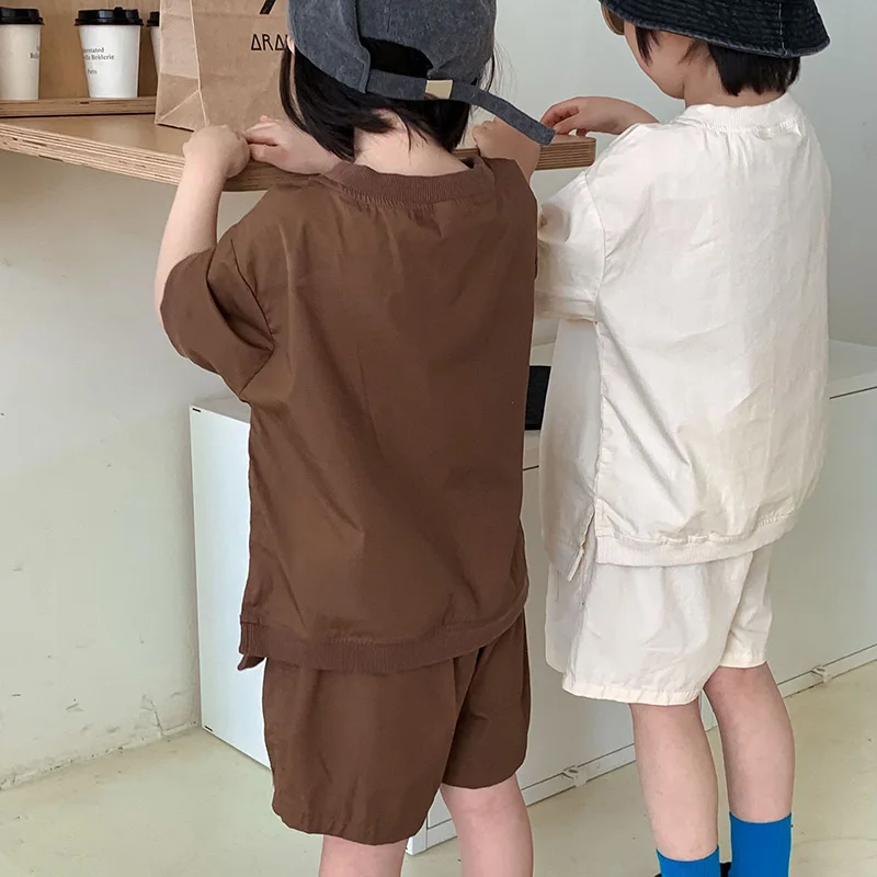 Cotton Kids Short Sleeve Shorts Set