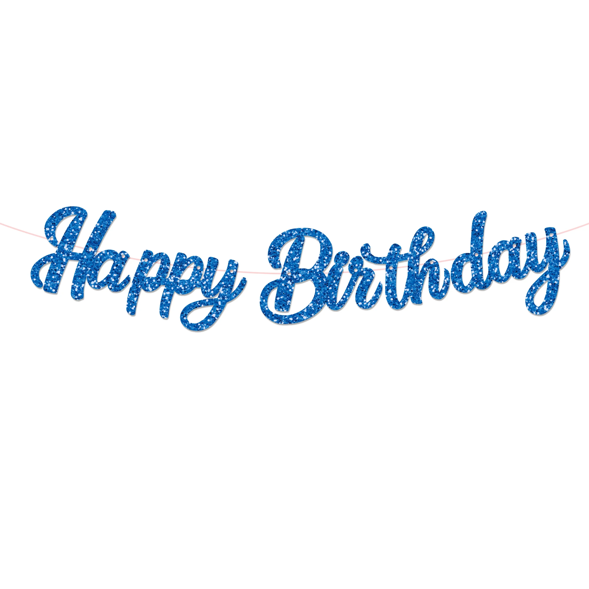 Glitzerndes hängendes Girlande-Banner mit Happy Birthday-Motiv, Wand-Wimpelkette, Flaggen-Hintergrund, Geburtstagsschild, Party-Dekoration – Detail 11