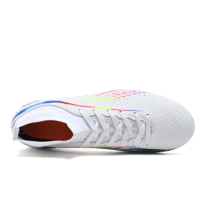 Children's Football Shoes TF/FG Adult High Top Comfortable Training Shoes Youth Outdoor Anti Slip Durable Football Boots