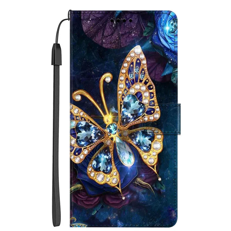 Leather Flip Case - Magnetic Wallet Stand with Card Holder