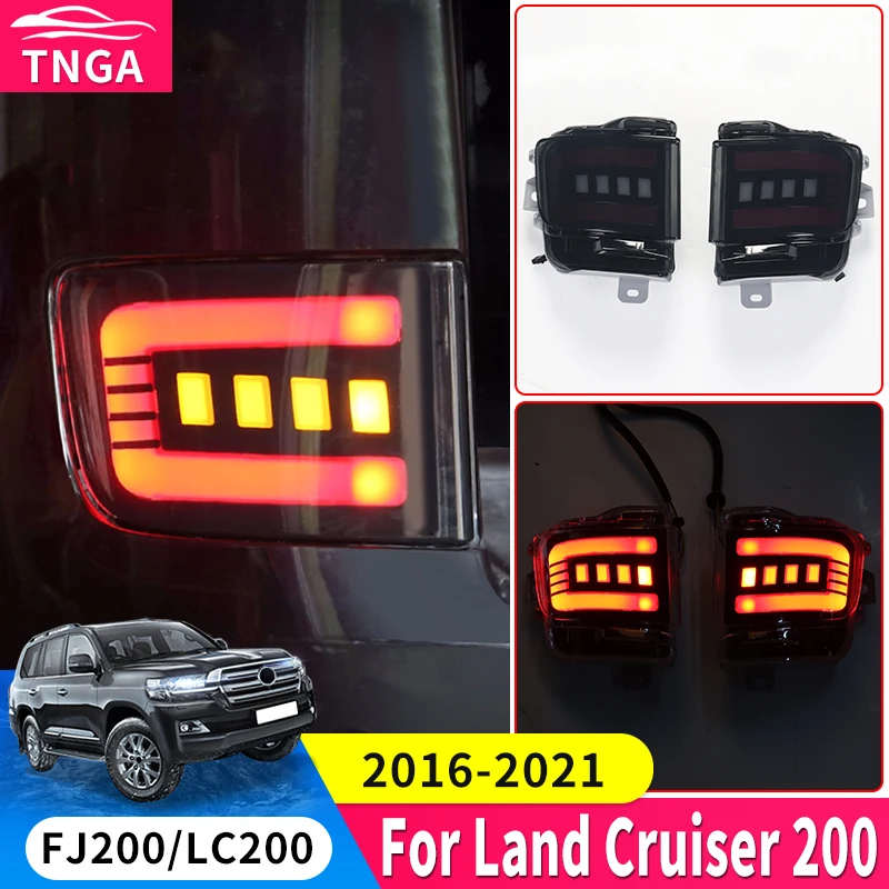 

For Toyota Land Cruiser 200 2016-2021 Rear bumper LED lamp fog lamp Stop Lamp LC200 FJ200 Exterior Modification Accessories