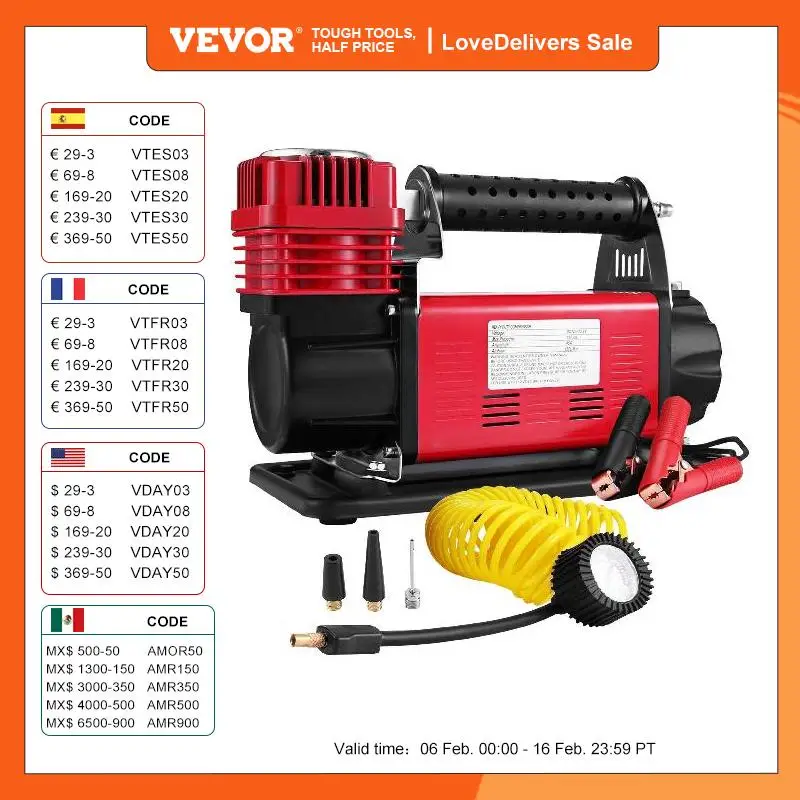 Pgdd Pompa D'Aria Ad Alta Pressione, Pompa Ad Alta Pressione 12V 3 Fasi, Compressore D'Aria Raffreddato Ad Acqua Portatile 150 Psi 540W 4X4 Con Filtro