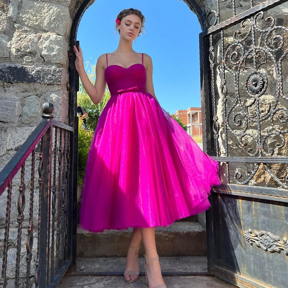 

Платье-миди ТРАПЕЦИЕВИДНОЕ на тонких бретельках, с бантом и поясом