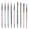 9PCS Acrylic Gel Nail Art Brush Set for Nails,Manicure Brush Tools Kit for Home Professional Salon,Nail Liner Brush and Dotting 1