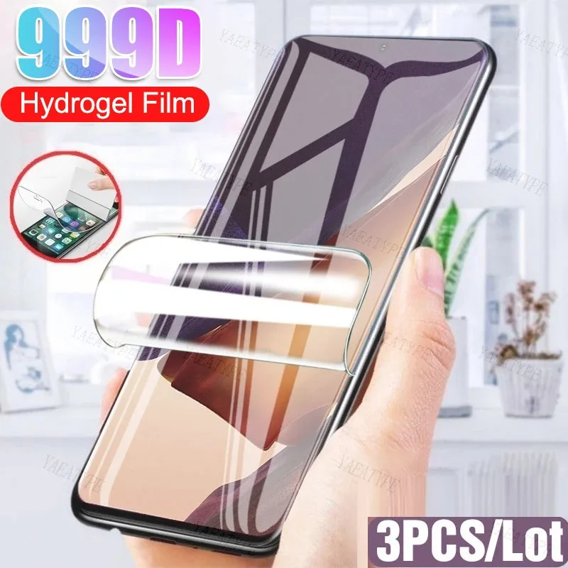 

3PCS Hydrogel Film For Samsung S23 S22 S21 S20 Ultra Plus S10 S9 Screen Protector For Samsung Note 20 Ultra 10 Plus 9 8 Film