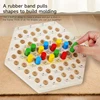 New Wooden Children Battle Chain Chess Rubber Band Game Splendor Duel Board Game Fun Family Game Educational Interactive Game 3