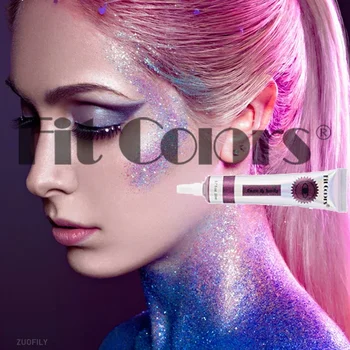 Heallor 9 Color Glitter Sequin Gel Lip Eye Face Multifunctional Liquid Eye Shadow Long Lasting Waterproof Cream Eyeshadow Enhanc - Thumbnail 4