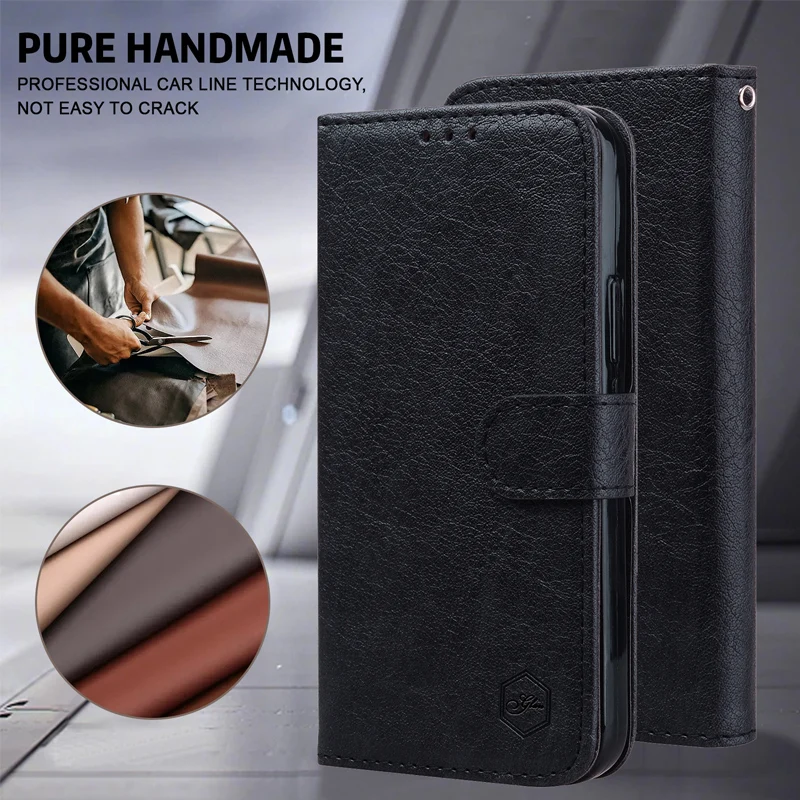 Premium Magnetic Flip Leather Wallet Phone Case