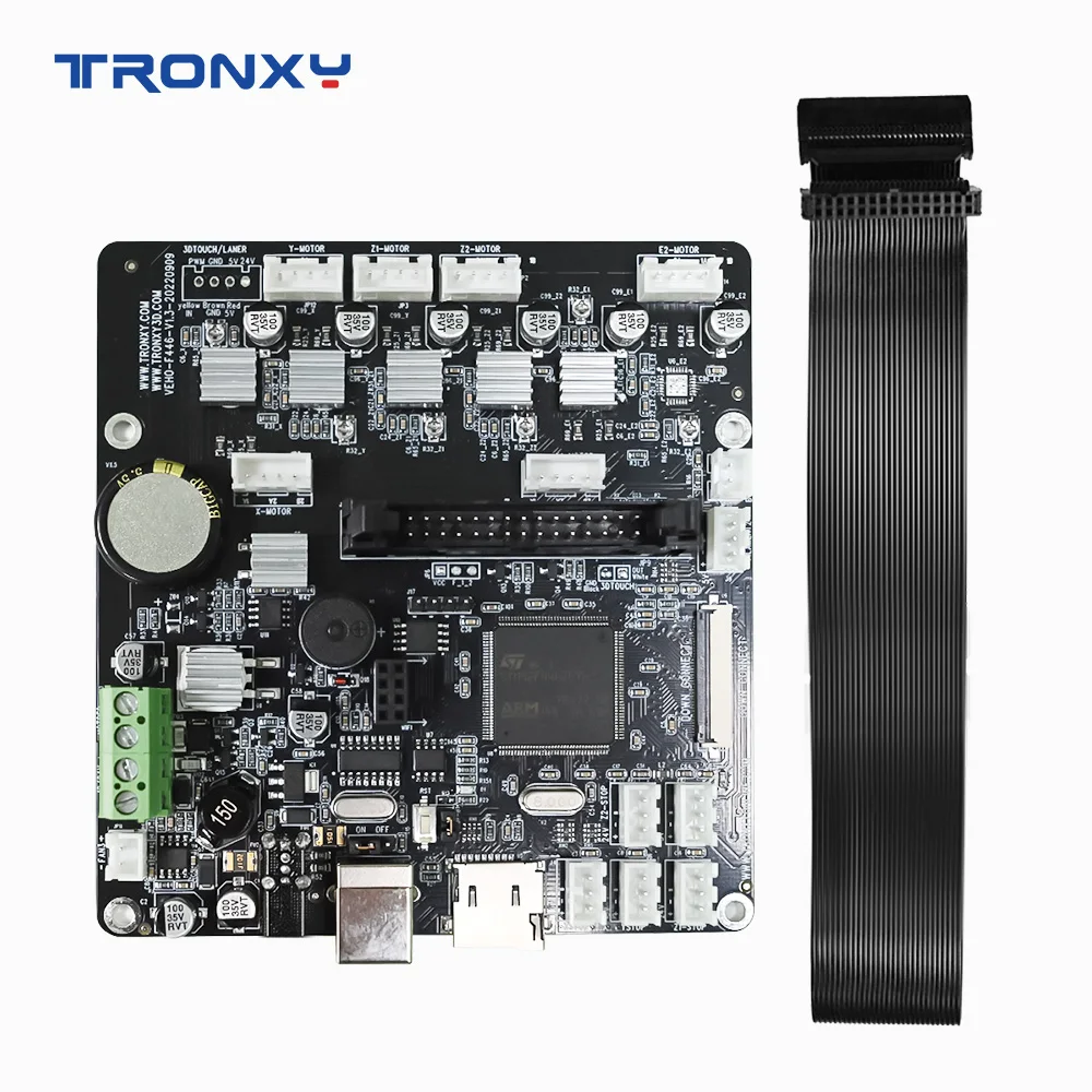 

Материнская плата Tronxy 3D Printer X5SA 600, бесшумная материнская плата, версия 446, детали, аксессуары с проводом 1,2 м, кабель материнской платы