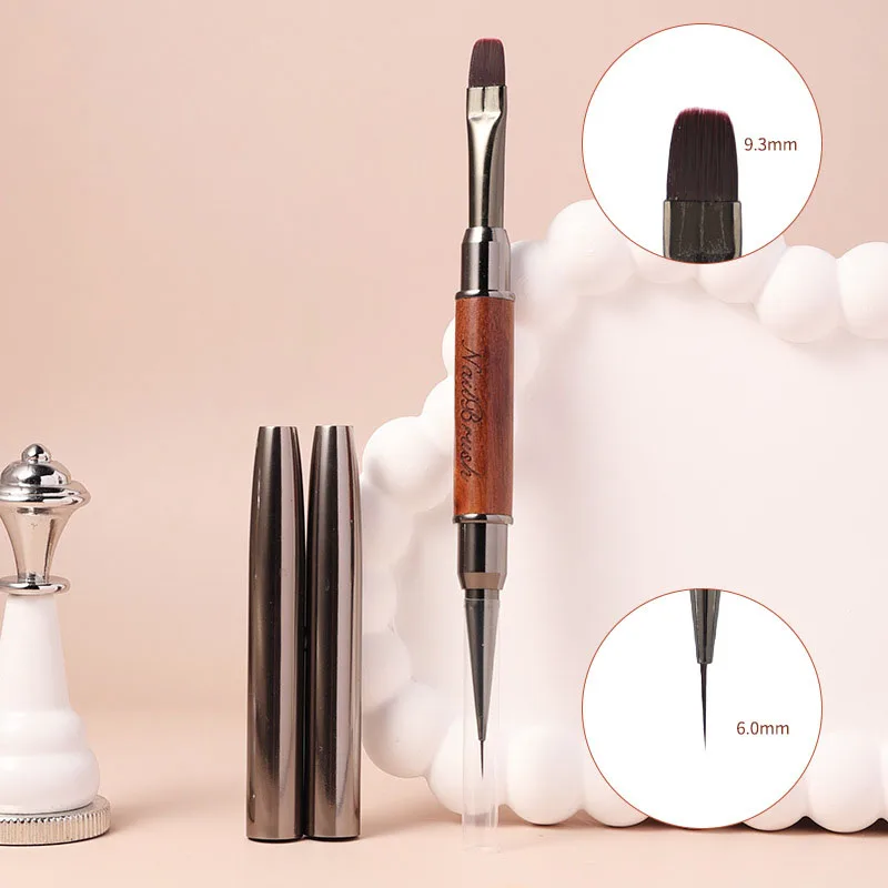 1/3 Stück Doppelendiger Nagelstift Pinsel Klebstoff Phototherapie-Stift UV-Gel Liner Pinsel DIY Dual-End Nagelkunst Malstift Maniküre Salon Werkzeug – Detail 7