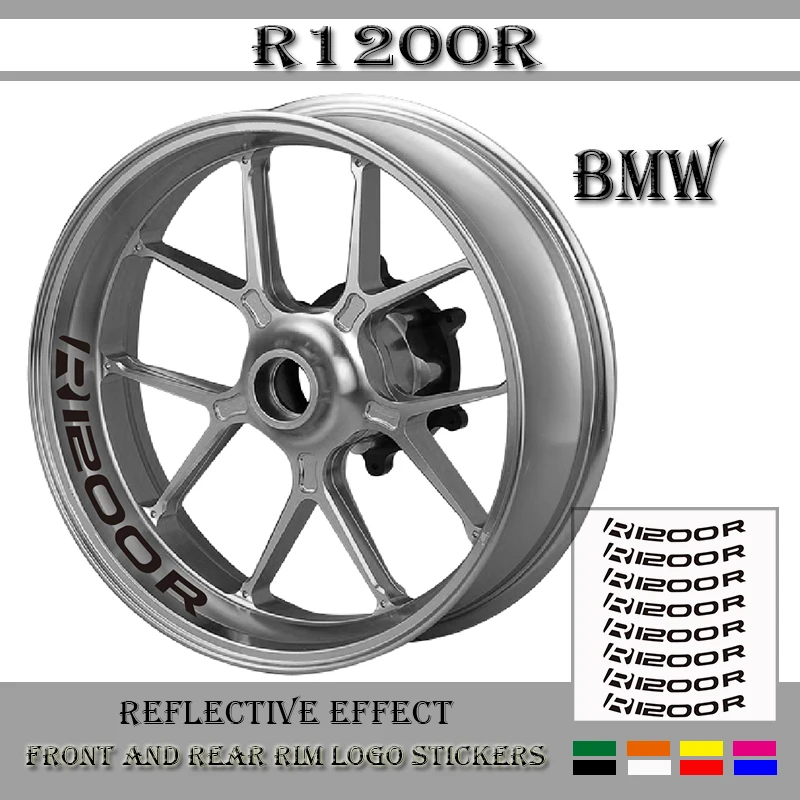 New Motorcycle Modified Wheel Sticker Waterproof Reflective Wheel Decal Color Wheel Side Strip for BMW R1200R R1200 R R 1200R