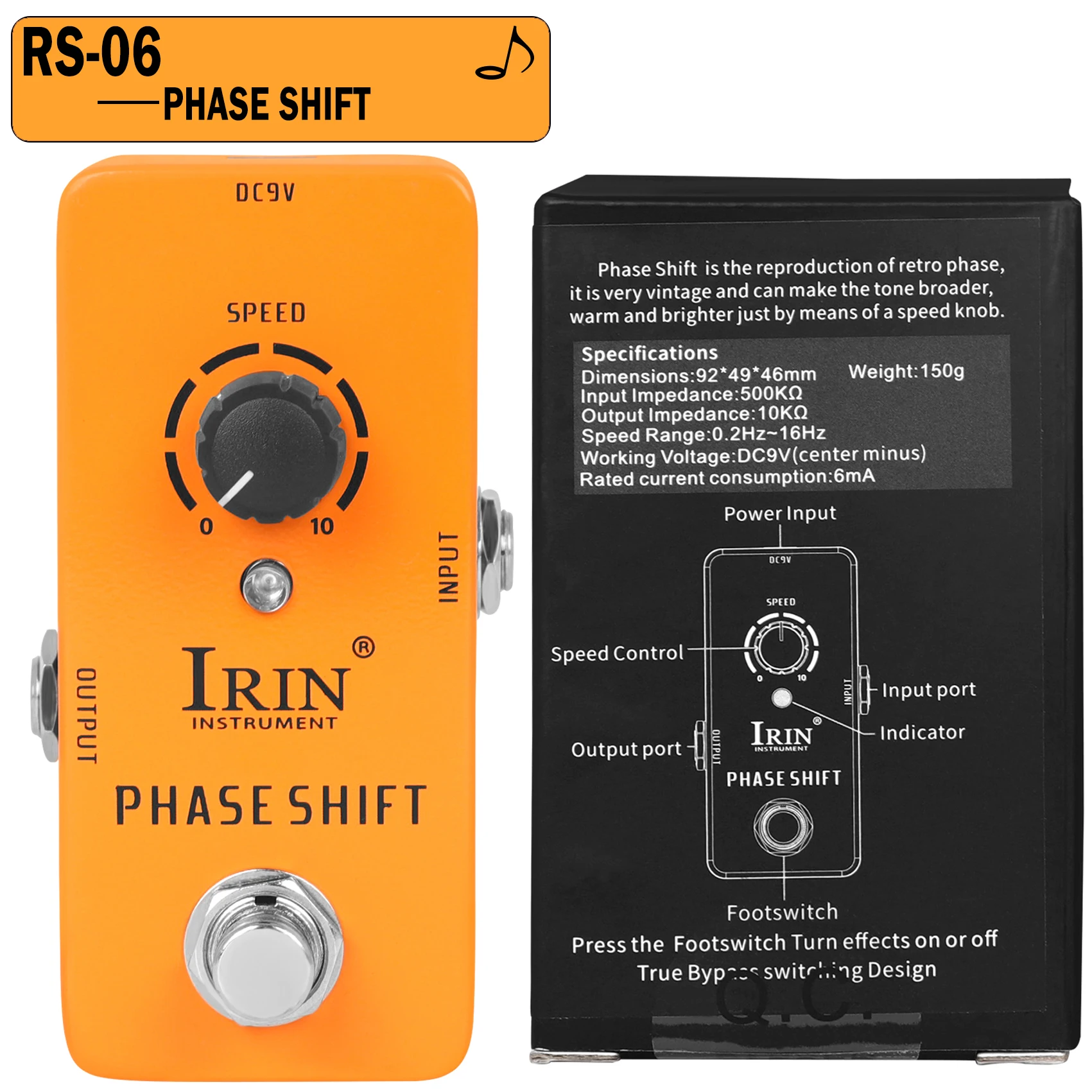 Enhanced Electric Guitar Effects Pedal: Versatile Fuzz, Overdrive, Distortion, Flanger, Ensemble & Tremolo Effects Accessory