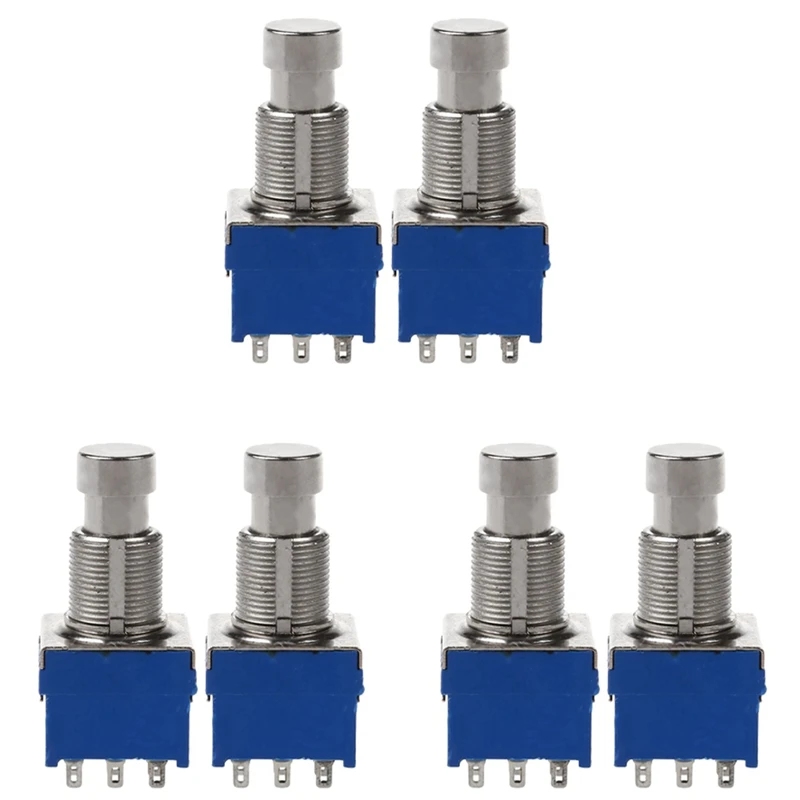 6pcs guitar effect switches 9 pin 3pdt guitar effects pedal box stomp