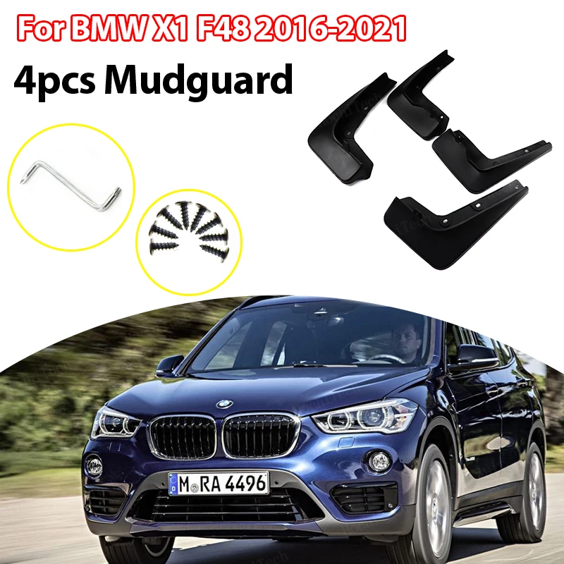 

Front and Rear Mudguards Car Durable Fender Mud Flaps Splash Guards for BMW X1 F48 2016 2017 2018 2019 2020 2021 Mudflaps Guards