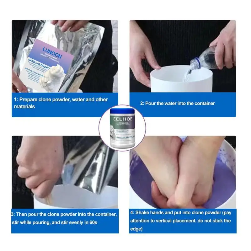 DIY Couples Hands Casting Kit 3D Hands Mold Baby Plaster Mold Kit Hand Foot Print Molds For Baby Souvenir Wedding Couples Gifts hands casting kit