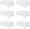 6 Pack White Tablecloth 90 x 156 Inch - Rectangle Table Cloth for 8 Feet Table Stain and Wrinkle Resistant Washable Polyester Ta 1
