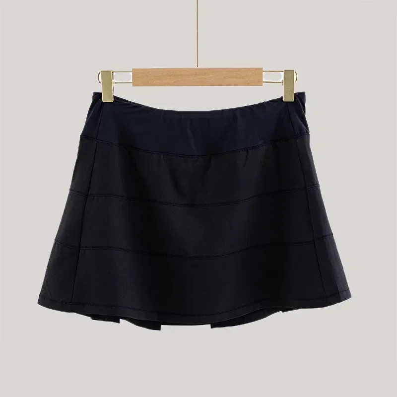 Pace Mid-Rise Skirt Women Lightweight Four-way Stretch Running Tennis Skirts With Secure Back Zipper Pocket Built-in Liner