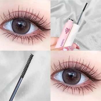 초극세 마스카라 작은 브러시 헤드 연장, 블랙 3D 속눈썹, 익스텐션 속눈썹, 오래 착용, 블랙 컬러 마스카라, 1PC