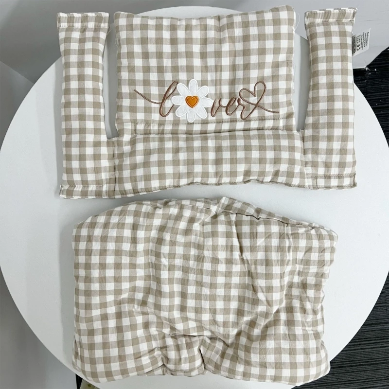 Soft Cotton Thicken Baby Highchair Seat Cushion Flower Toddler Dinner High Chair Back Cushion Liner Mat Pad for Stokk Trip Trap