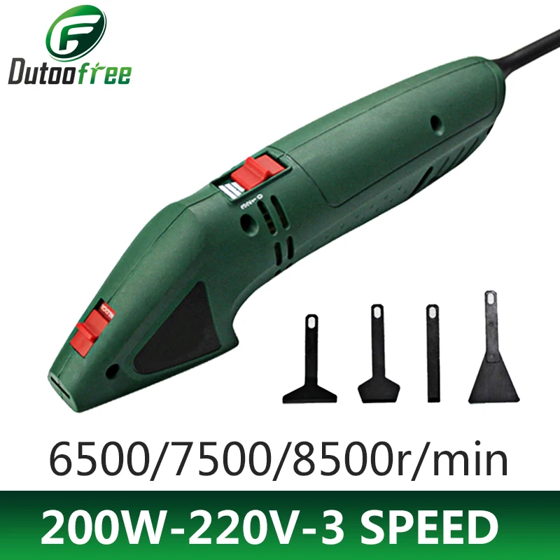 200W 220V Electric Oscillating Multifunction Tool 3-Speed Electrical Shovel Machine Trimmer Cutting Machine 6500/7500/8500r/min