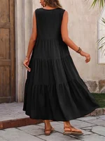 2024 Women Dress Summer Casual Brand Dresses Elegant Yellow Black Dress Femme - Image 6