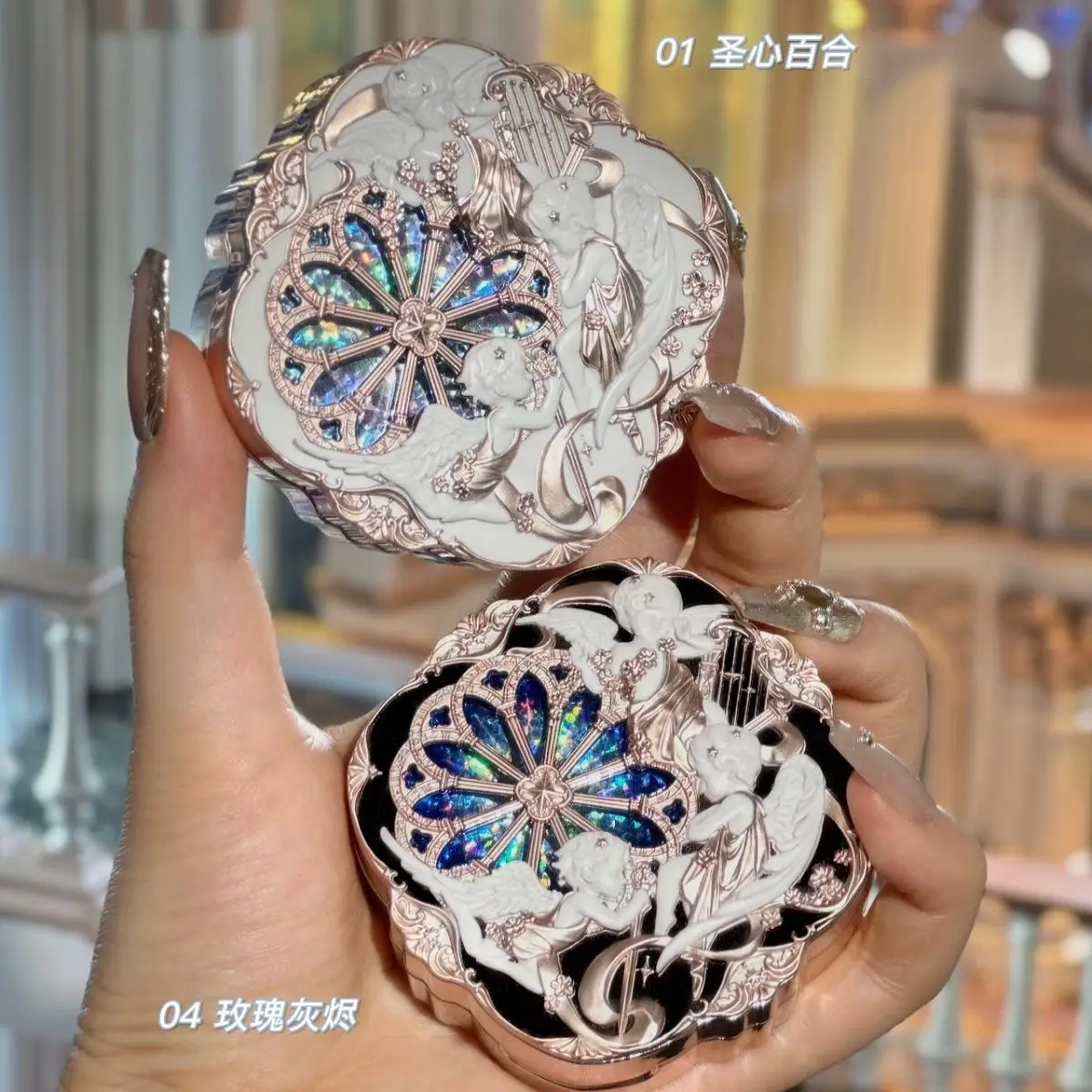 Flower Knows Little Angel Blush Palette Long Lasting Easy To Apply Peach Blush Cheeks Expansion Face Brightening Makeup