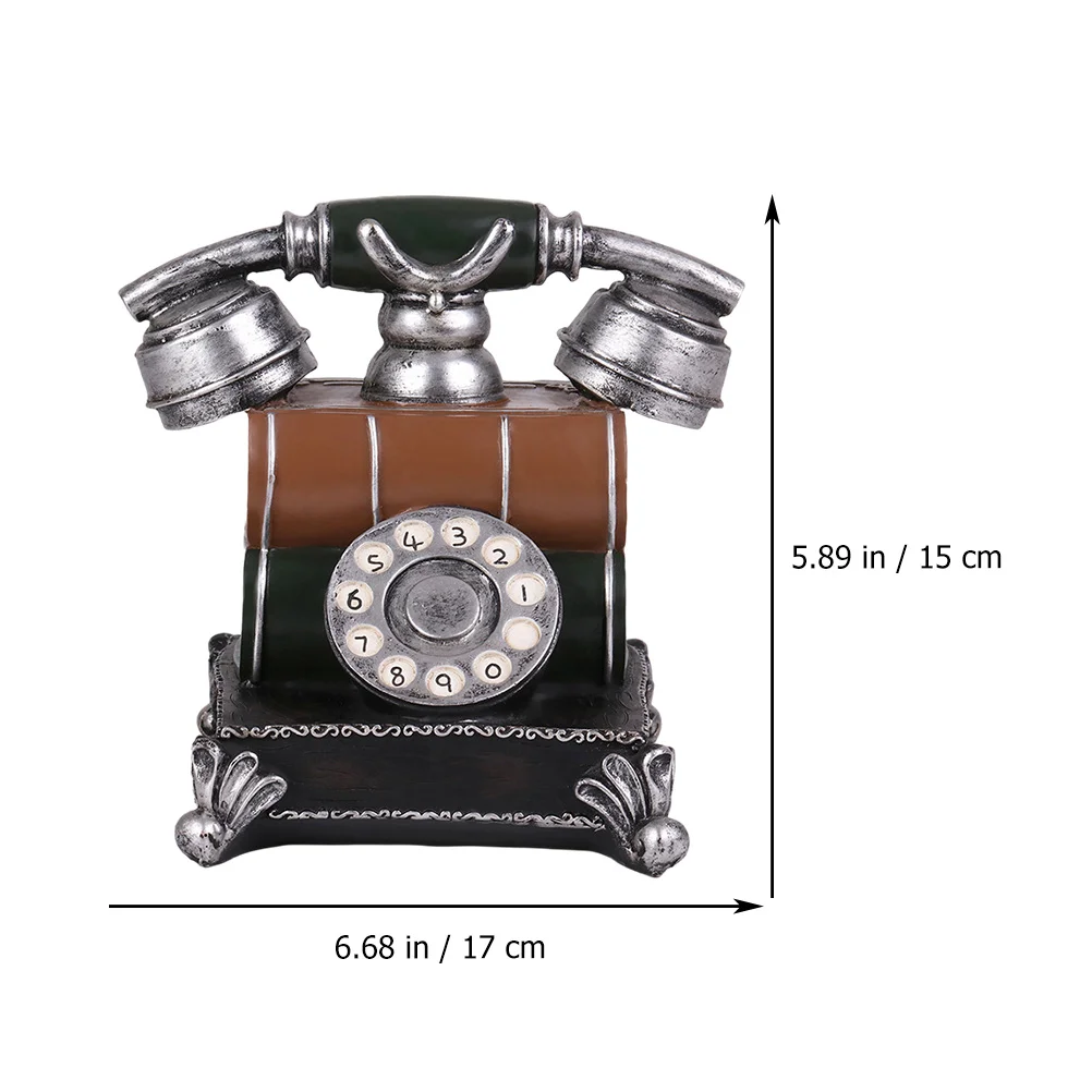Phone Telephone Piggy Bank Retro Decor Exquisite Coin Container Toy Child Kid Phones 4
