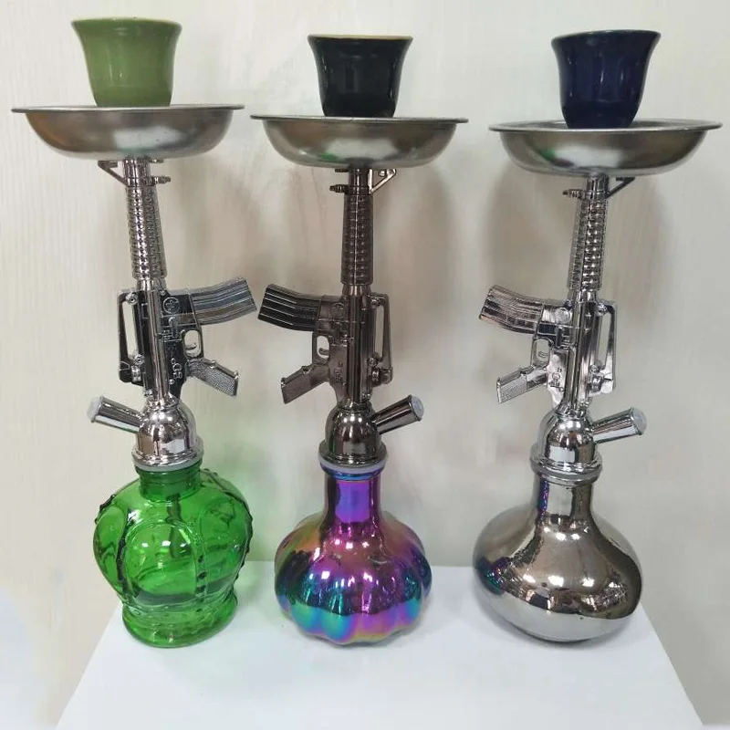 Shisha-Cachimba de agua portatil, cachimba para fumar tabaco, Chicha  aleatoria China, Ak 47, novedad - AliExpress