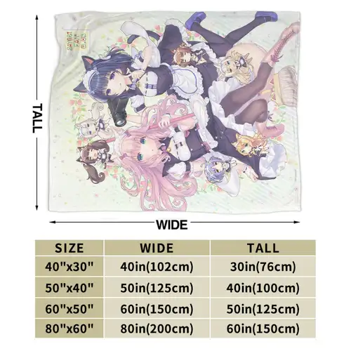 Shigure Minaduki and Fraise Nekopara Anime Blanket  Flannel Funny Soft Throw Blankets for Bed Sofa Autumn/Winter - Image 4