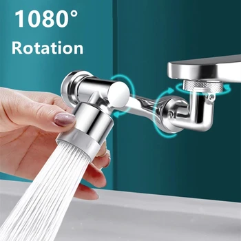 1080° Rotation Faucet Dual Mode Extender Sprayer Head Kitchen Robot Arm Extension Faucets Mixer Aerator Bubbler Water Tap Nozzle 1
