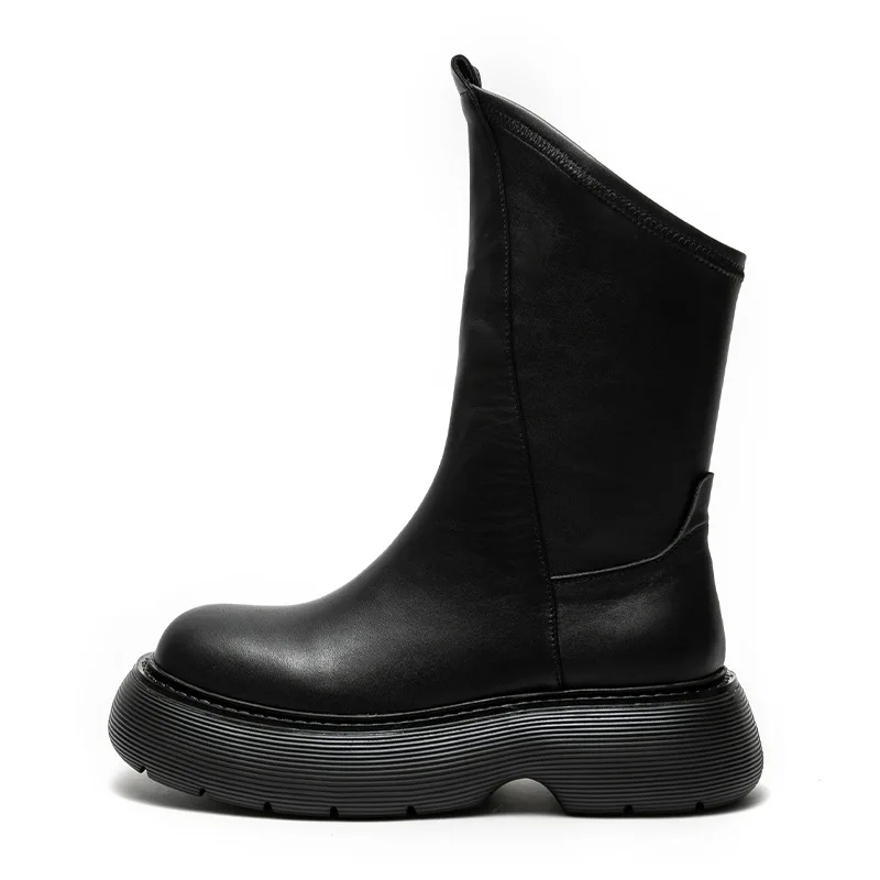 Original Design High Barrel Chelsea Short Boots for Men New High Rise Boots Trend Thick Sole