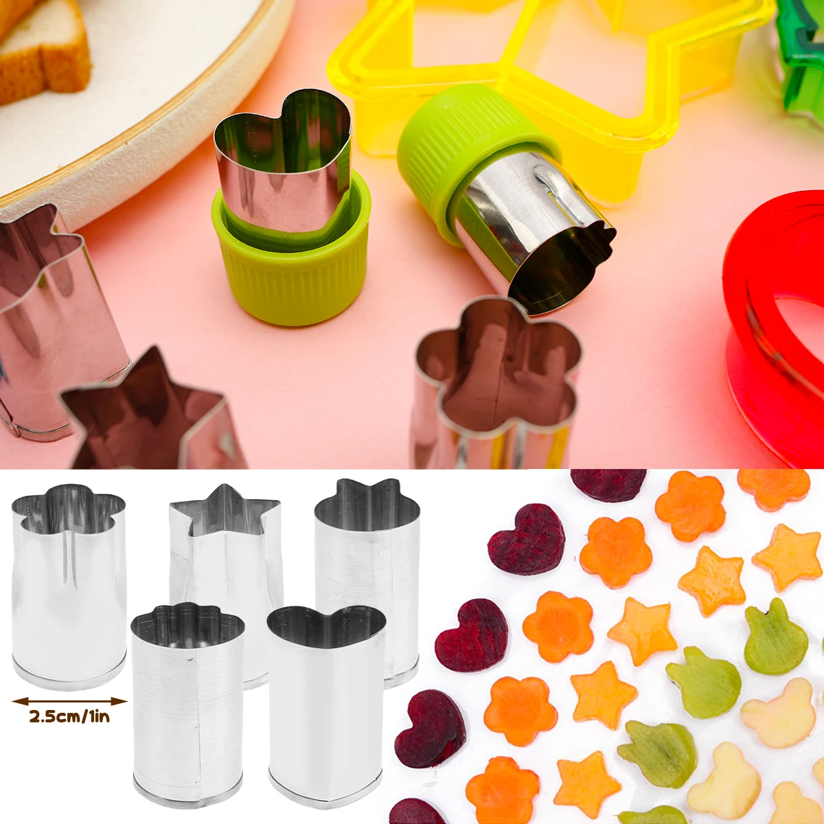 Cookies 20 Pcs - Stainless Steel Vegetable Cutter Shapes Set (20pcs)  Vegetable Fruit Cookie Cutter