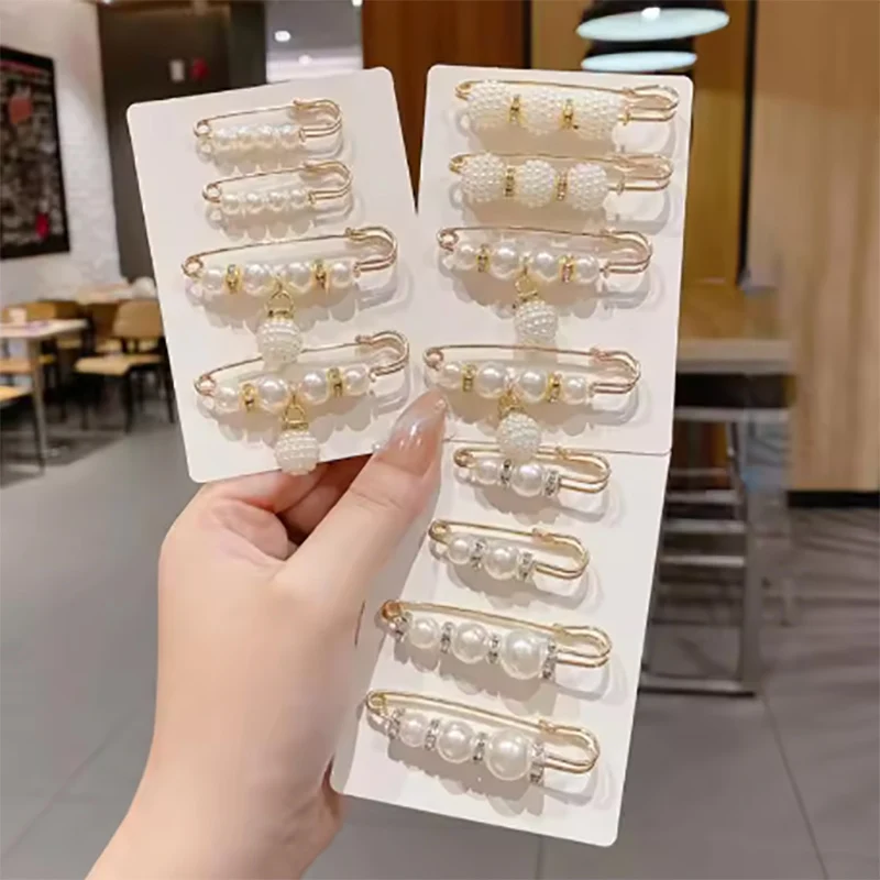 1Set Detachable Pearl Brooch Pins Fastener Pants Pin Button Sewing-Free Buckles For Jeans Sweater Perfect Fit Reduce