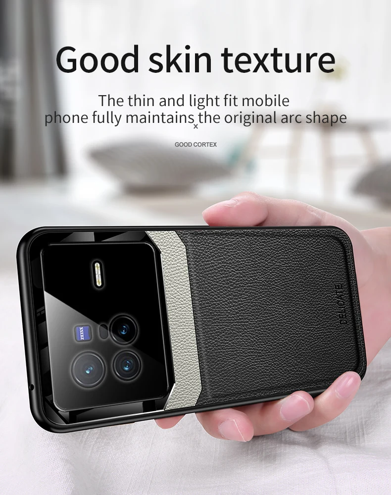 KEYSION Fashion Shockproof Case für VIVO X80 Pro 5G PU-Leder Spiegelglas Weiche Silikon-Telefonrückseite für IQOO 9 Pr_voghion.com