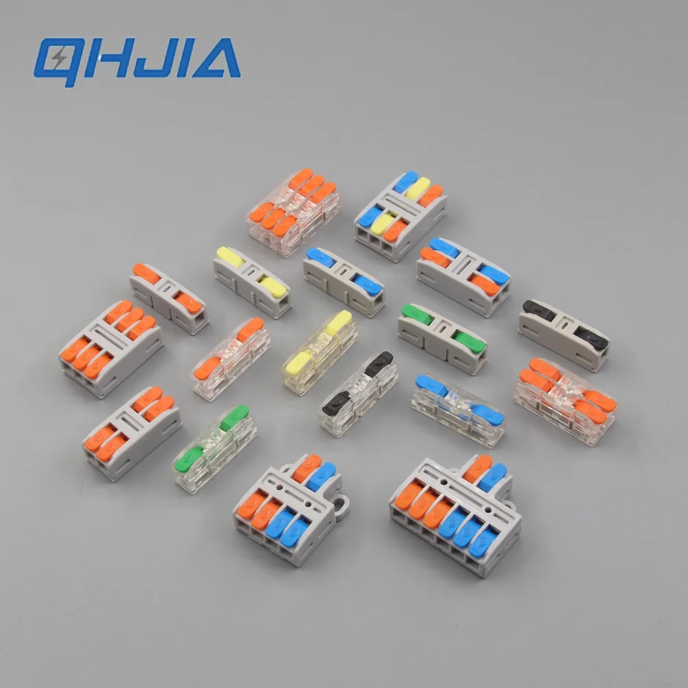 10/50/100PCS Quick Elec Connectors Univ Compact Splice เทอร์มินัล Push-in Home เครื่องมือ-ฟรีสายไฟปลอดภัยทนทาน AWG22-14 1