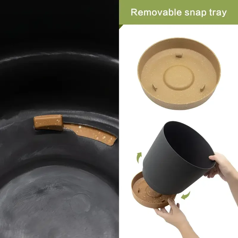 2-Piece Flower Pot Set with Saucer 5