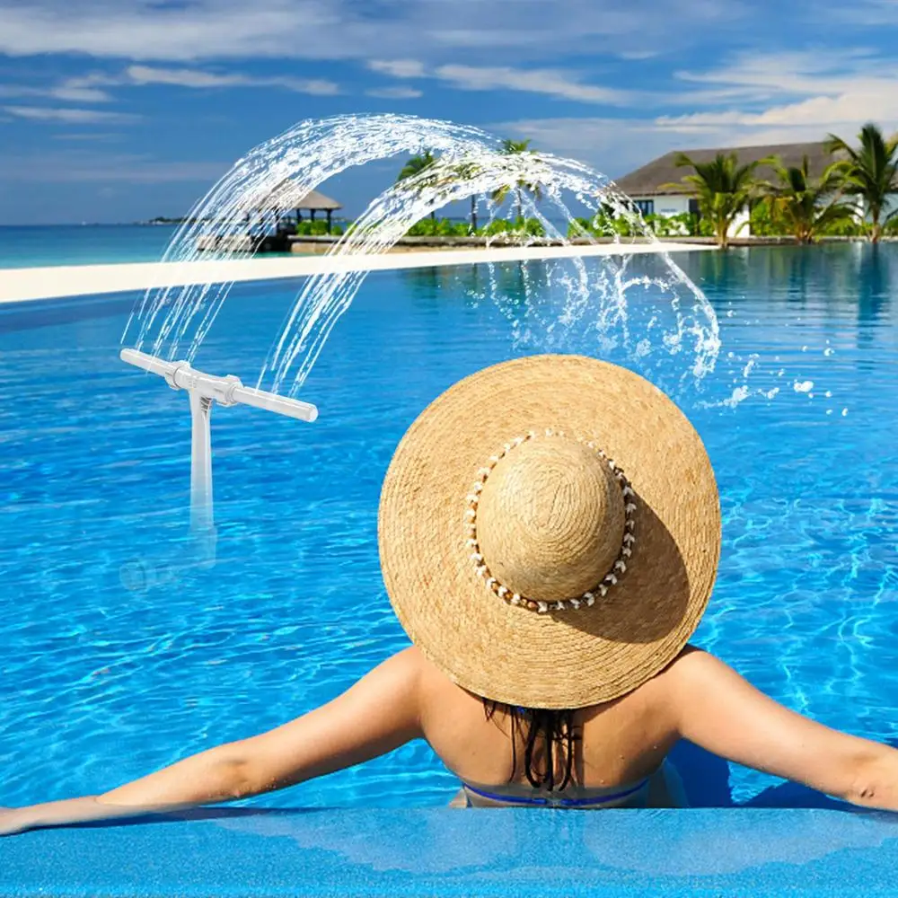 Description Picture 6 of itemNew Duals Spray Pool Fountain Cooler Water Swimming Pools Waterfall Sprinkler Fountain Adjustable Waterfall Cooling Relaxation