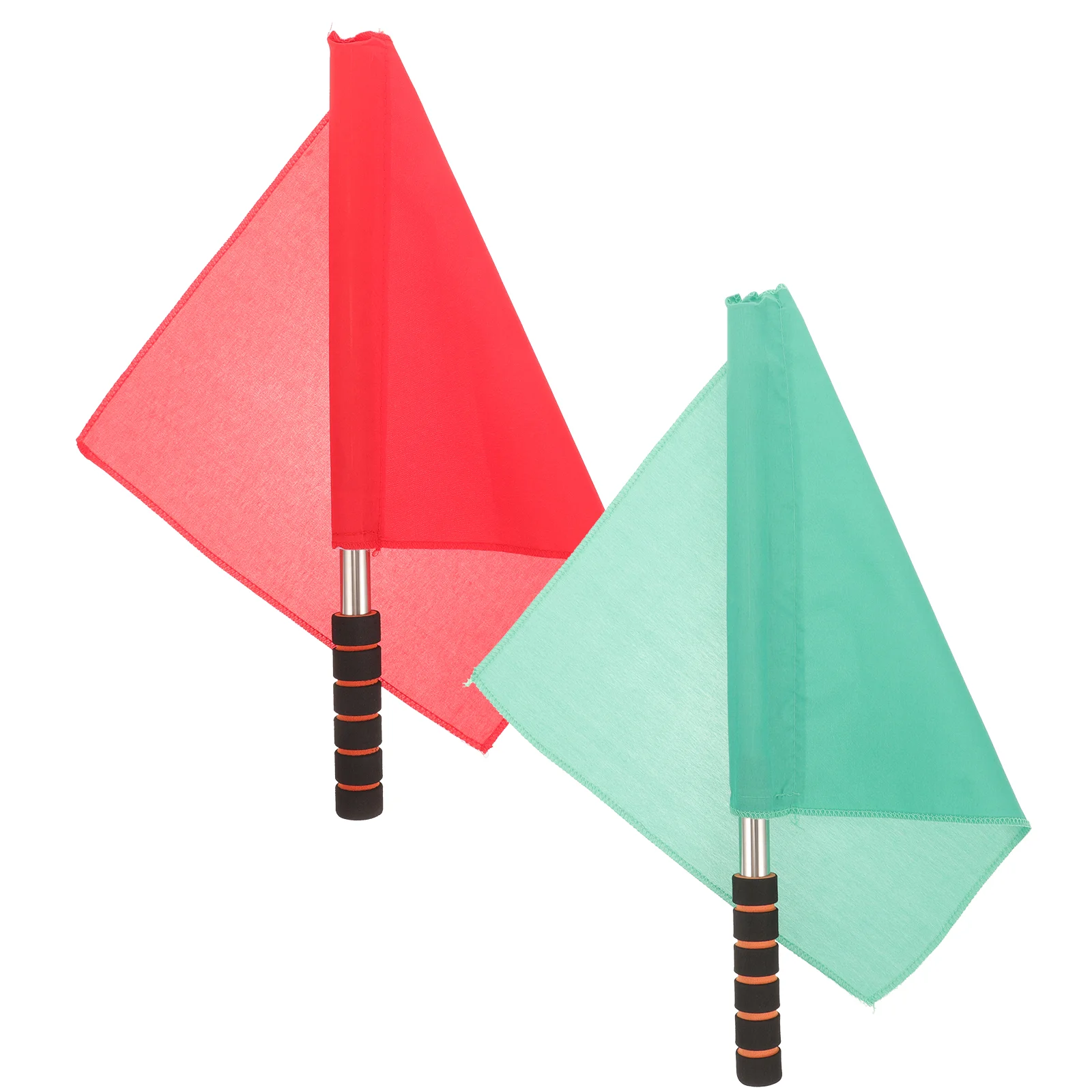 

Title: Referee Flag Hand Flag Red Green Flag Sponge Handle Special Patrol Linesman Linesman Flag Performance Official