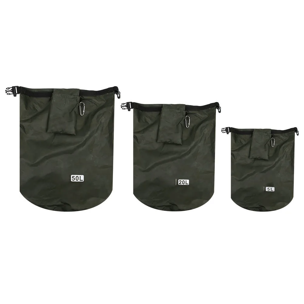 Waterproof Dry Bag PVC Outdoor Foldable Waterproof Barrel Dry Bag Storage Carrying Bags Camping Hiking Beach Outdoor Barrel Bag 3